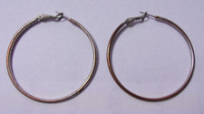 Vintage Large Wire Hoop Earrings
