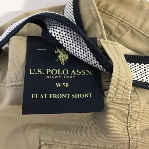Nuevo Polo de EE. UU. Assn. Pantalón corto cambray delantero plano grande y alto, tostado Oxford, 50 - Imagen 6 de 9