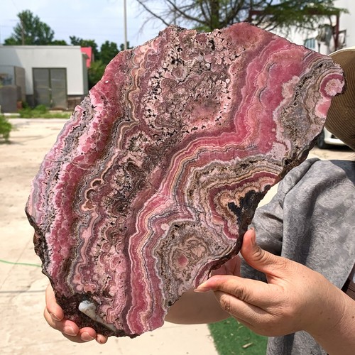 3.23LB Rhodochrosite Crystal Slab Slice AAA+ Love / Compassion / Light Argentina - Picture 9 of 18