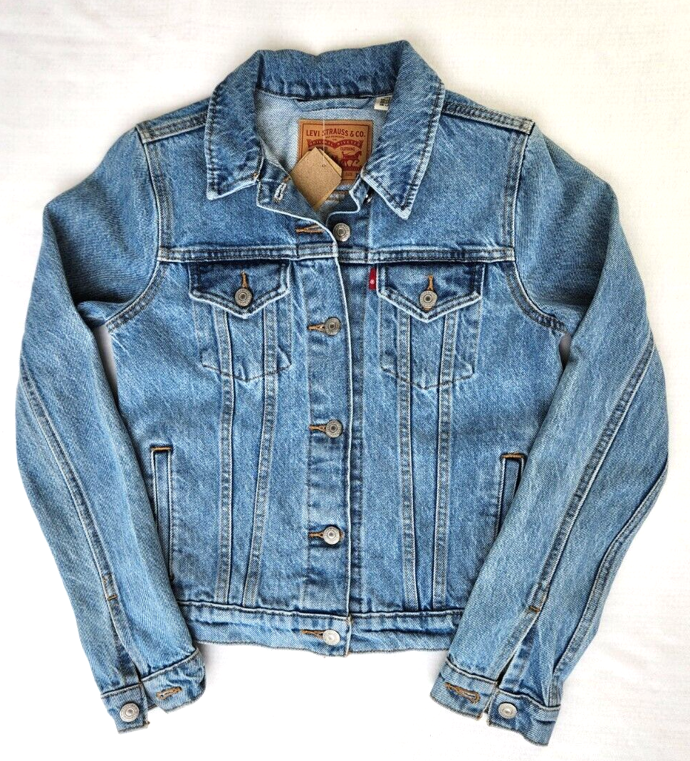 LEVY Strauss Women's Original Trucker Denim Jacket New Sz XS | eBay