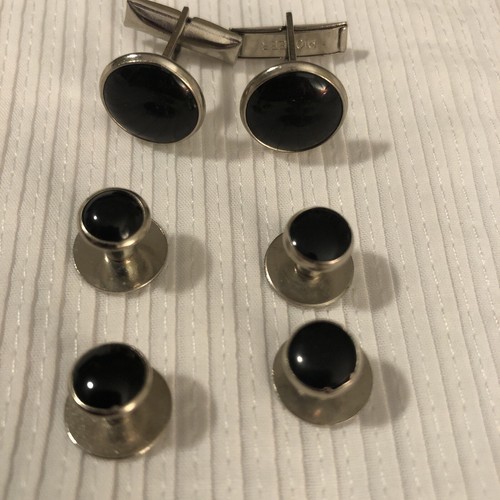 Neil Allyn Men's Tuxedo Shirt L 16-17 Sleeve 36/37, Bowtie, Cufflinks Studs New - Picture 7 of 8