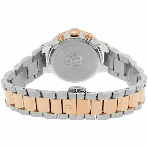 Reloj de vestir para mujer Bulova 98R210 19 diamantes blanco MOP esfera cronógrafo - Imagen 3 de 3
