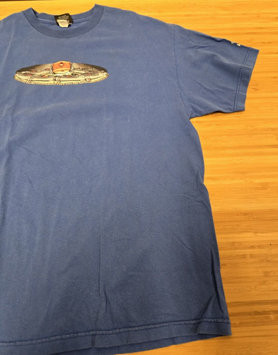 T-shirt skateboard ciechi vintage anni 90 giradischi uomo XL Reaper blu skate - Foto 2 di 10
