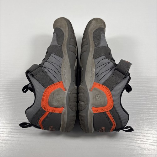 Keen Knotch Peak Youth Sz 3 Hook And Loop Hiking Shoes Magnet/safety Orange - Picture 11 of 14