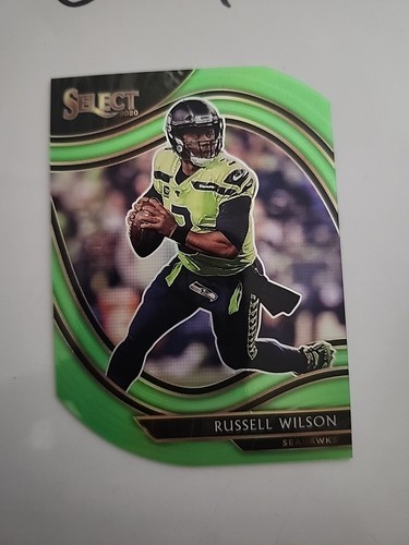 2021 Panini Select Football Russell Wilson Green Prizm Die Cut #304