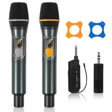 Wireless Microphones, Professional UHF Dual Microphones for Karaoke, Wireless...