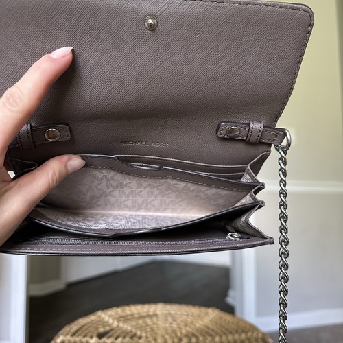 BORSA A TRACOLLA Michael Kors DANIELA Cinder 'Marrone' SAFFIANO PELLE 6 slot per carte - Foto 6 di 11