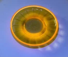 Art Deco Small Plate Depression Era Amber Petite Glows Orange Cadmium