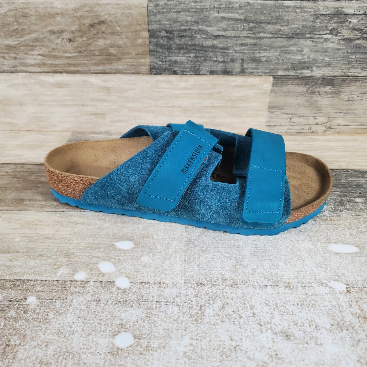 Birkenstock Casual Double-Buckle Blue Slide Sandals, size 11 men’s, box 40 Birkenstock Sydney Luxe Buckle Sandal Graceful Midnight Blue  main image 3