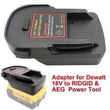 For Dewalt 18V Li-Ion Battery Adapter Convert to for RIDGID + AEG 18V Power Tool