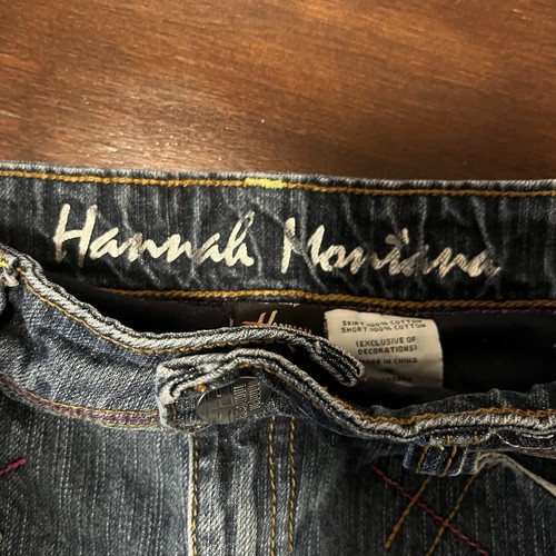 VTG Disney Hannah Montana Denim Jean Skort Youth Girl's 10 Embroidered Bedazzled - Picture 16 of 16