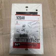 Wiremold V2048, 125 V, Ivory, Steel  SWITCH & RECEPTACLE 1G  BOX