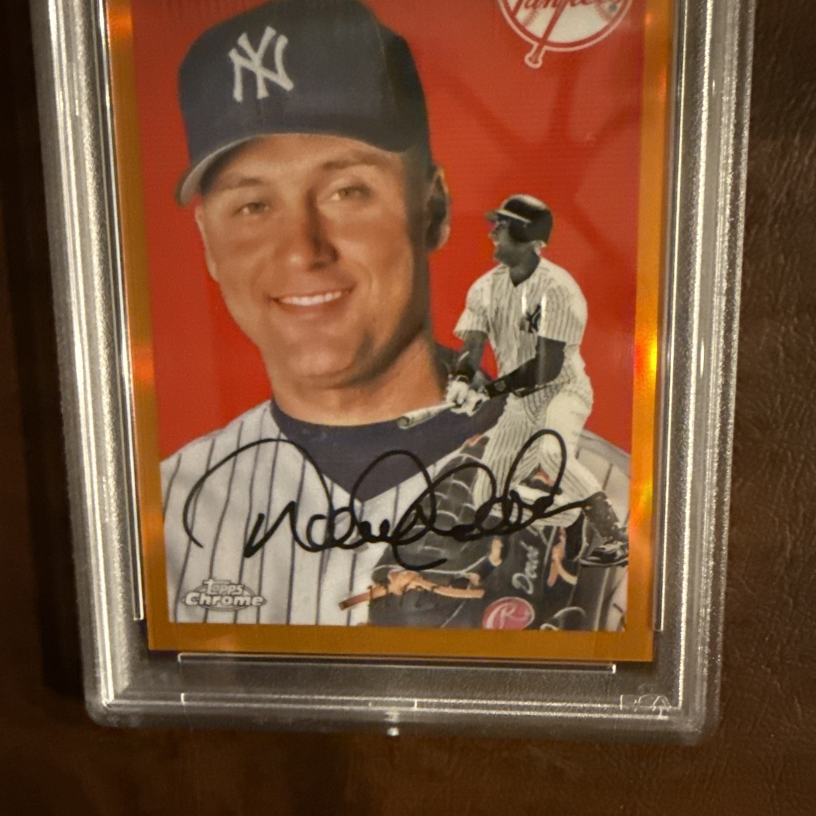 2023 Topps Chrome Platinum Anniv  DEREK JETER Orange Refra /25 PSA 10 POP 3 #396 view 5
