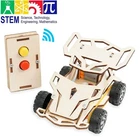DIY Wooden RC Car Kit 4WD STEM Educational Racing Toy Remote Control Car USA