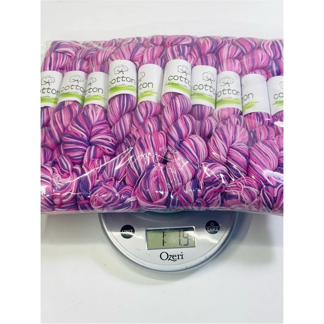 10 NEW (~500g total, ~50g ea.) 100% Cotton Variegated Hanks in Wild Orchid image 4