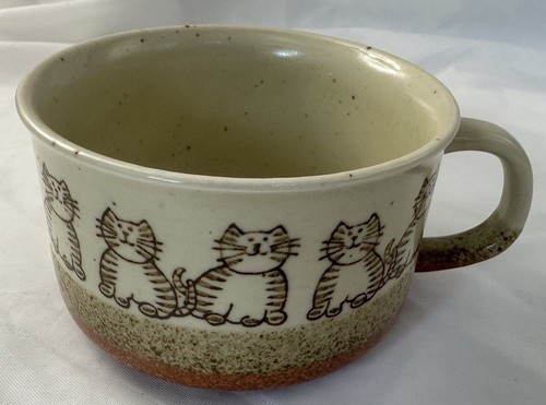 Otigari Japan Cat Kitten Soup Mug Vintage - Picture 7 of 14