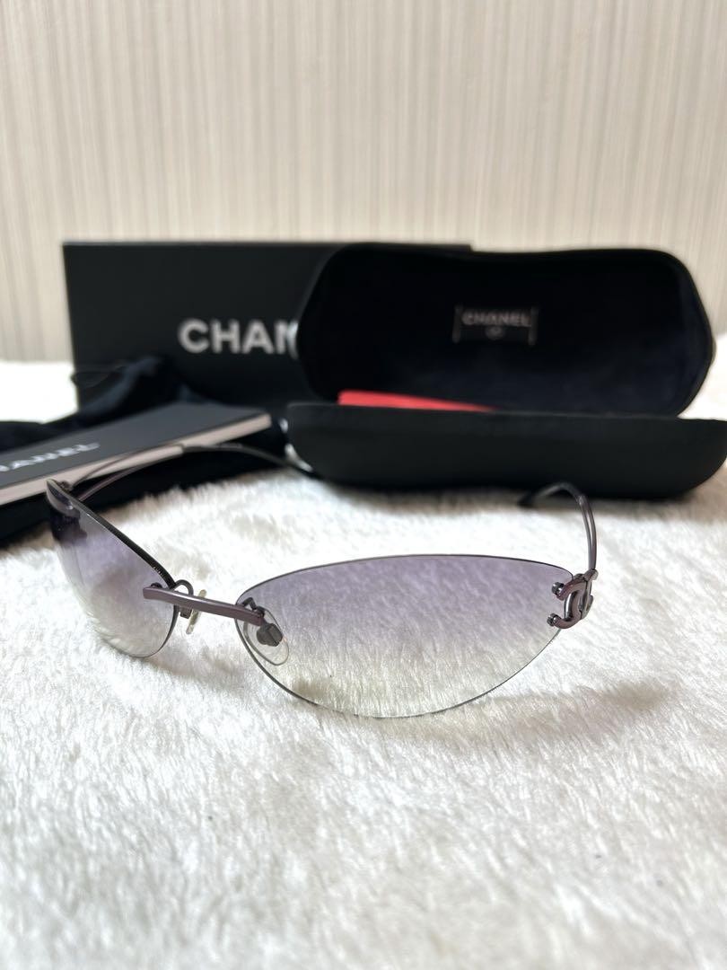 【美品】CHANEL sunglasses coco camellia y2k Chanel Camellia Coco Mark Sunglasses Pink WS9798 – NUIR VINTAGE
