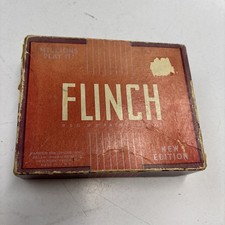 1930's Vintage Flinch Card Game Original box and instructions Red Parker Bros