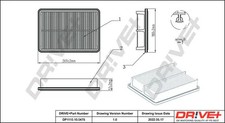 Luftfilter Filtereinsatz DP1110.10.0475 Dr!ve+ für HYUNDAI H-1 Travel H-1 Cargo