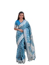 Women's Beautiful Soft Silk Zari Weaving Saree With Blouse