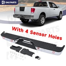 For 2004-2015 Nissan Titan Rear Bumper Step Assembly Chrome Wpark Sensor Holes For 2004-2015 Nissan Titan Rear Bumper Step Assembly Chrome Wpark Sensor Holes