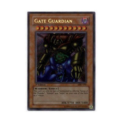 Konami YGO Metal Raiders Gate Guardian (Secret Rare) Fair-