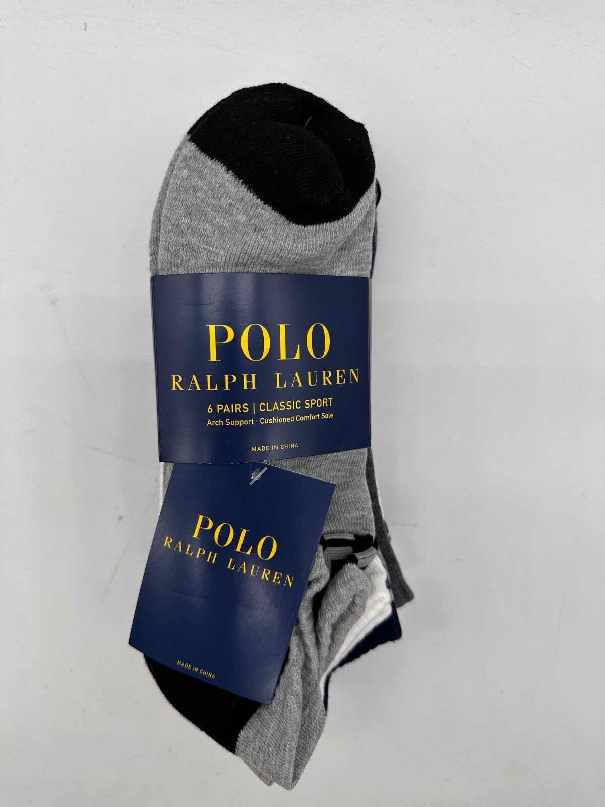 Polo Ralph Lauren Mens Polo Logo No Show Socks in Multi Sock Size 10-13 5390₽