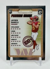 2024 Panini Donruss Optic Jayden Daniels Passing Grade No. 2 Commanders (RC)