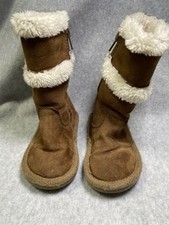 Michael Kors Alina Faux Fur Lined Boots Chestnut Brown Kids 6