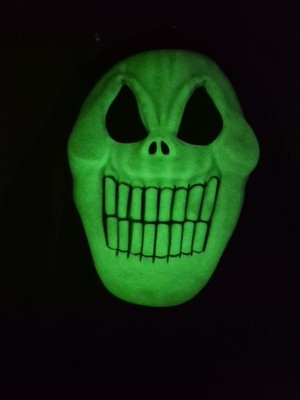 Rare Vintage Glow in the Dark Ghost Face Skull Mask/Fun World, Easter Unlimted