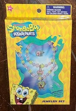 Spongebob Squarepants Jewelry Set: Necklace, Bracelet Ring 95960