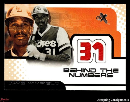 2001 E-X Behind the Numbers #BH18 Dave Winfield GAME-USED JERSEY PADRES