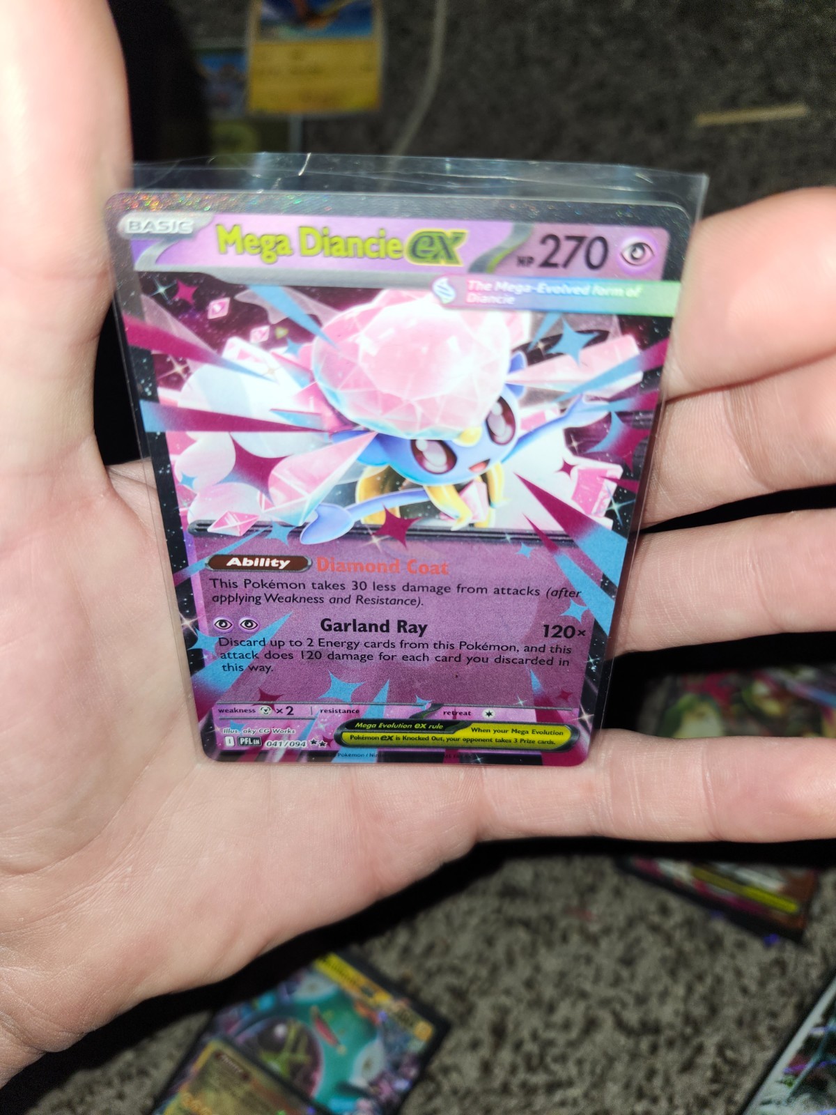 PSA 10 Mega Diancie EX 041/094 Me02: Phantasmal Flames Ultra Rare Holo