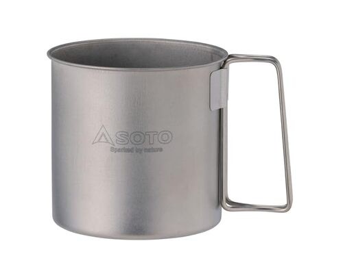 SOTO Titanium Mug 600ml Ultra-lightweight 64g Plate thickness 0.3mm Folding - Picture 1 of 3