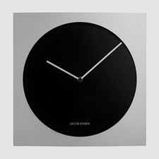 Jacob Jensen 318 Black Analogue Round Wall Clock with Non-Numeric Marks