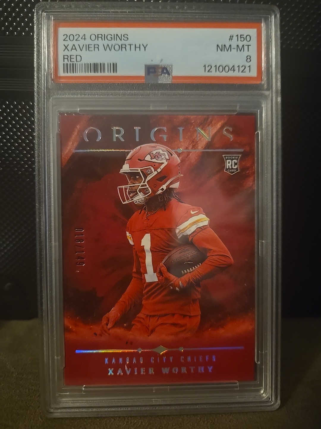 2024 Panini Origins - Rookies Xavier Worthy #150 Red /149 (RC)
