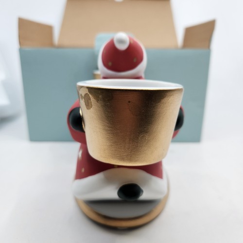 PartyLite Mr & Mrs Santa Kissing Clauses Christmas Taper Candle Holder in Box - Picture 4 of 19