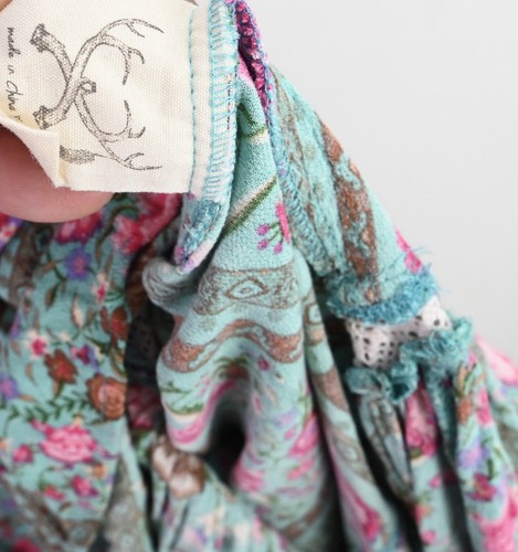 Spell & the Gypsy "Babushka" strappy gown in turquoise size L - Foto 12 di 12