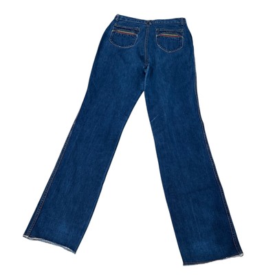 Vintage 70s Womens Juniors 13 Pentimento Brittania Blue denim Straight Leg Jeans
