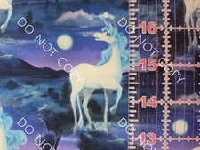 Custom 100 Cotton Woven Fabric The Last Unicorn Movie By The 1/4 Yard 9x56