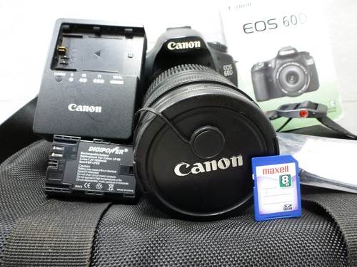 Canon EOS 60D Digital SLR con lente Canon 18-200 mm/manual/batería/cargador/bolsa/tarjeta SD - Imagen 7 de 12