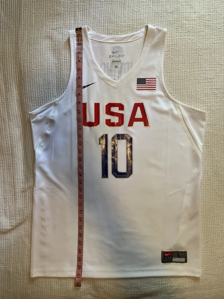 Camiseta deportiva de baloncesto Nike 2016 olímpica de Estados Unidos Kylie Irving #10 equipo medalla de oro Foto 4 de 4