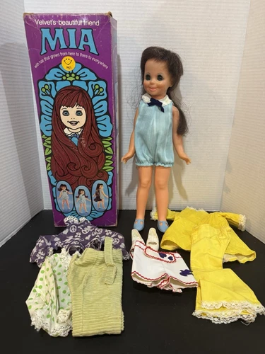 Vintage 1970 Ideal Velvet’s Beautiful Friend Mia Doll Original Box And Outfit