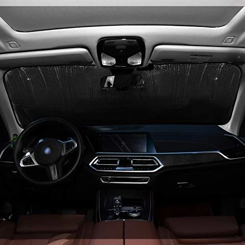 Car Windshield Sun Shade Block UV Rays Sun Visor Halloween Witch Moon Star