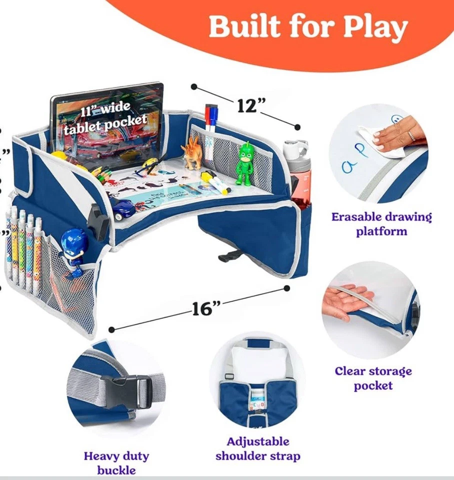 PILLANI Kids Travel Tray for Car -Roadtrip Activities - Toddler Lap Desk -New - Image 4 of 4