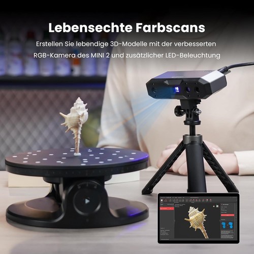 UsedRevopoint MINI 2 Handheld 3D Scanner für 3D Druck, 0.02mm Präzision,standard - Afbeelding 4 van 12