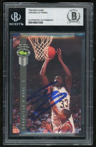 1992 Classic Draft Pick Collection Shaquille O'Neal Rookie RC Signed Auto BGS
