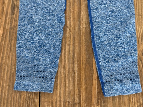 GYMSHARK Original Seamless Leggings Marl Blue Athletic Gym Yoga Pants Small - Picture 2 of 10