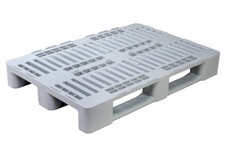 H1 Hygienische Palette 1200x800 mm aus HDPE Kunststoff grau