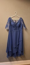 JJ House Navy Blue Mother of Bride/Groom/Bridesmaid Dress Size 18